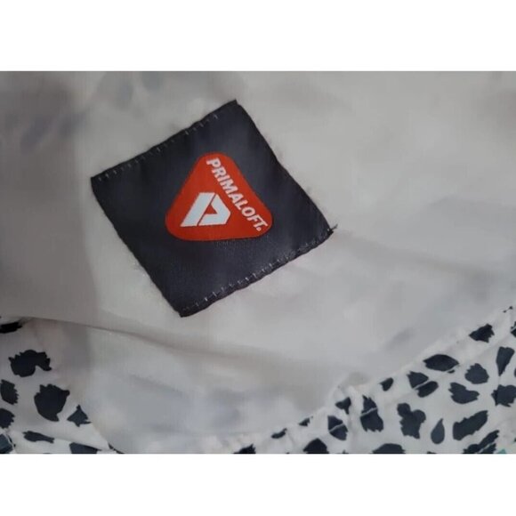 GAP GIRLS PADDED JACKET YOUTH XL 12 PUFFER COLOR WHITE /GRAY DARK PRIMALOFT - Picture 3 of 7